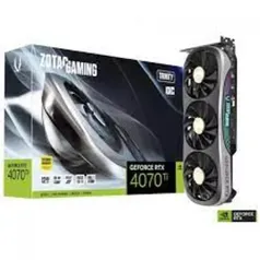 Placa de Vídeo Zotac NVIDIA GeForce RTX 4070 Ti Trinity OC, 12GB, GDDR6X, 192 Bits, HDMI e DP, DLSS,