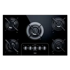 Cooktop Consul 5 Bocas Vidro Preto Chama Rápida Bivolt CD075AEUNA