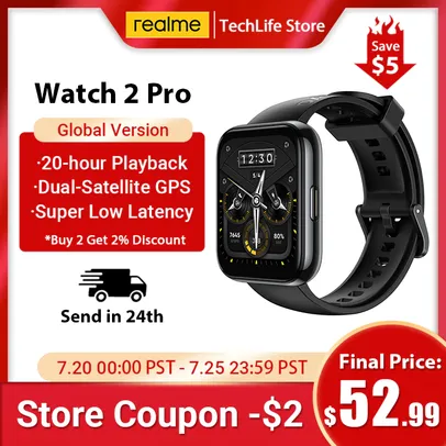 Smartwatch Realme 2 PRO | Versão Global | R$307
