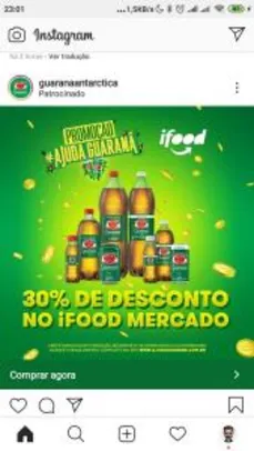 30% OFF na aba de mercado em produtos Guaraná | Ifood