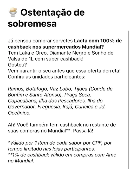 Imagem na descrição da promoção