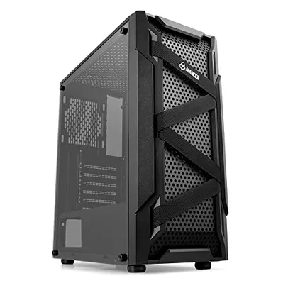 Gabinete Gamer Mancer Kevlar Lateral De Vidro, Preto