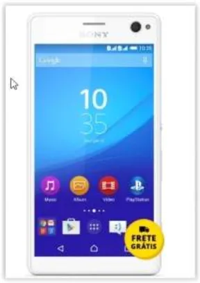 [Saraiva] Smartphone Sony Xperia C4 Selfie Branco 4G Tela 5.5" Android 5 Câmera 13Mp Dualchip TV 16Gb por R$ 791