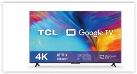 Smart TV TCL 43 Polegadas LED 4K UHD, Google TV, 3 HDMI, 1 USB, Wi-Fi, Bluetooth, HDR, Google Assistente - 43P635