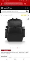 Mochila para Notebook Dell Pro 15.6 - Preto | R$ 176