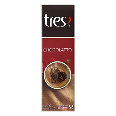 [Rec] 10 Cápsulas Chocolatto TRES - 3 corações 