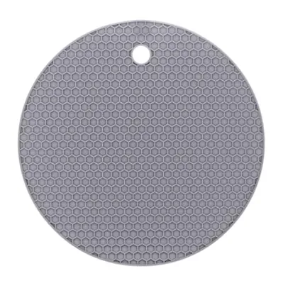 [+por- R$5.2] Descanso para Panela Redondo de Silicone Cinza 18cm - Lyor