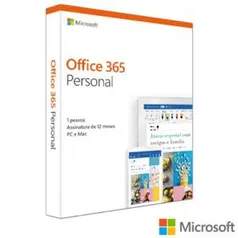 Microsoft Office 365 Personal 1 ano de Assinatura para PC e Mac - R$ 96