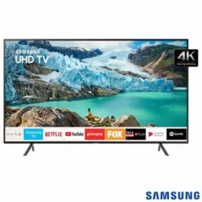 Smart TV Samsung UHD 4K RU7100 65", Visual Livre de Cabos, Controle Remoto Único e Bluetooth - UN65RU7100GXZD