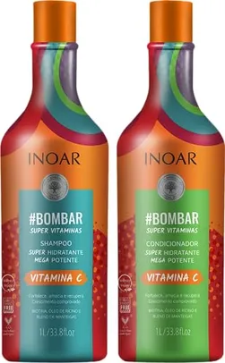 Bombar Crescimento Capilar Kit Shampoo e Condicionador 2x1L, Inoar