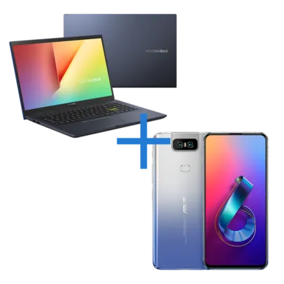 Notebook ASUS VivoBook + Smartphone ASUS ZenFone 6 8GB/256GB Prata | R$6.119