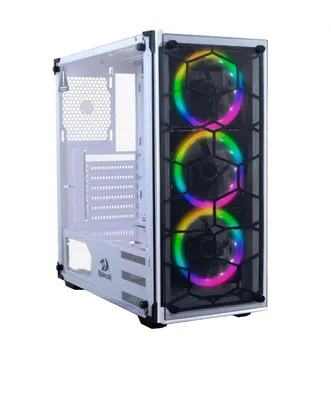 Gabinete Gamer Redragon, Wheel Jack, Mid Tower, Vidro Temperado, White, Sem Fonte, Sem Fan, GC-606W