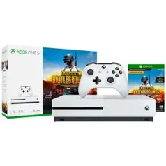 Console Microsoft Xbox One S 1TB Branco + Game PUBG - R$1400