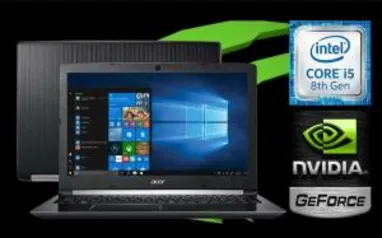 Notebook Acer Aspire 5 A515-51G-C97B Intel Core i5 - 8GB 1TB LED 15,6” Placa de Vídeo 2GB Windows 10 | R$2557