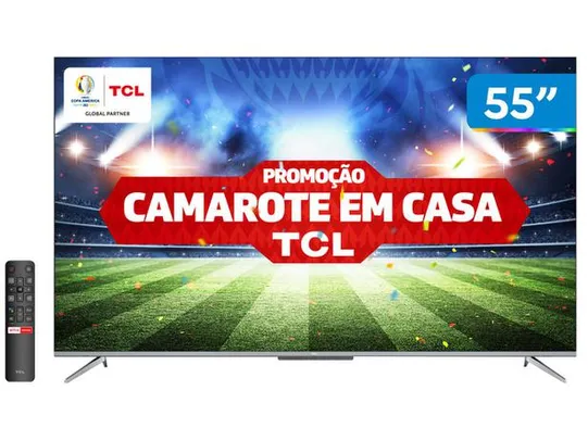 Smart TV 4K UHD LED 55” TCL 55P715 Android Wi-Fi - Bluetooth 3 HDMI 2 USB | R$2640
