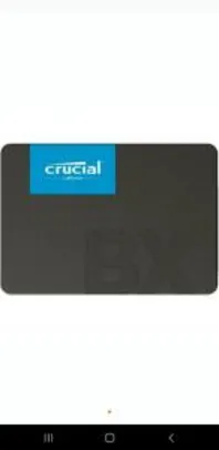 SSD Crucial BX500, 240GB, SATA, Leitura 540MB/s, Gravação 500MB/s - R$ 240