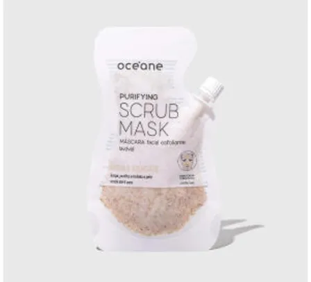 Máscara Facial Esfoliante, Purifying Scrub Mask, Océane, Océane, Branco R$18