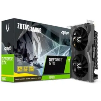 Placa de Vídeo Zotac Geforce GTX 1660 AMP!, 6GB GDDR5, 192BIT, ZT-T16600D-10M | R$1.198