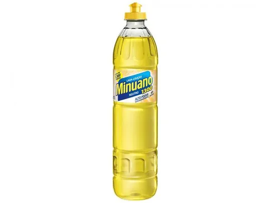 [Cashback magalu R$1,09] Detergente Líquido Lava-Louças Minuano Neutro  - 1300 500ml - Detergente - Magazine Luiza