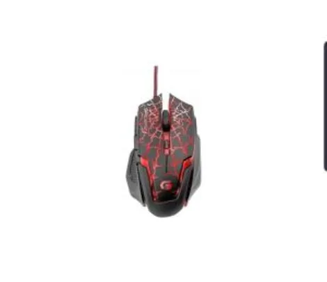 [ PRIME ] Mouse Gamer USB 3200DPI Spider 2, Fortrek, Mouses, Preta/Vermelho R$29