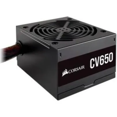 Fonte Corsair CV650, 650W, 80 Plus Bronze | R$470