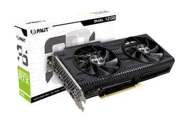 PLACA DE VIDEO PALIT GEFORCE RTX 3060 DUAL 12GB GDDR6 192 BITS - NE63060019K9-190AD