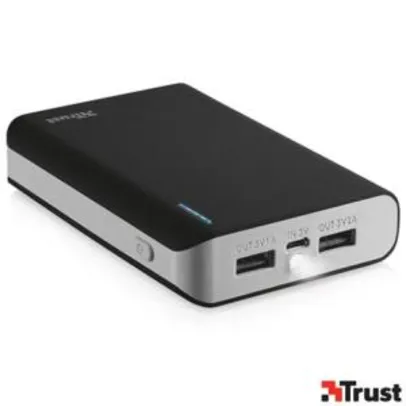 PowerBank Trust 8800mAh com 02 conexões USB Preto