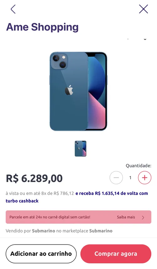 Imagem na descrição da promoção