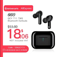 Fone de ouvido QCY T11 TWS Bluetooth