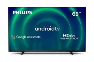 Smart TV Philips 65" 4K 65PUG7406/78 Android com Google Assistant Dolby Vision Bluetooth 5.0