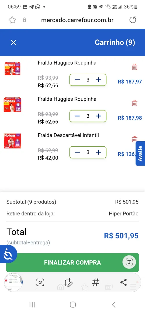 Imagem na descrição da promoção