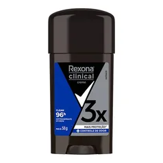 [Leve 6/ Cada R$ 12] Desodorante Rexona Clinical Clean Creme 58g