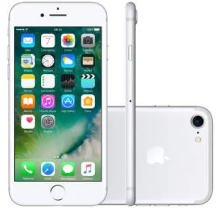 iPhone 7 128GB prata tela4.7" iOS 10 4G Câmera 12MP - Apple R$3.245