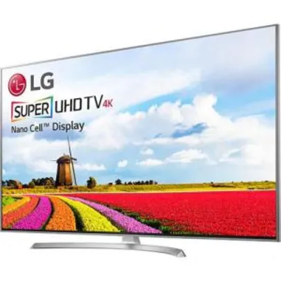 Smart TV LED 49" LG 49SJ8000 Ultra HD/4K 4 HDMI 3 USB Prata - R$ 2880