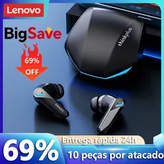 [IMPOSTO INCLUSO] Fone Bluetooth Gaming Lenovo GM2 Pro com Baixa Latência, Modo Duplo (jogo/música) e Bluetooth 5.3 #Aliexpress 🇨🇳