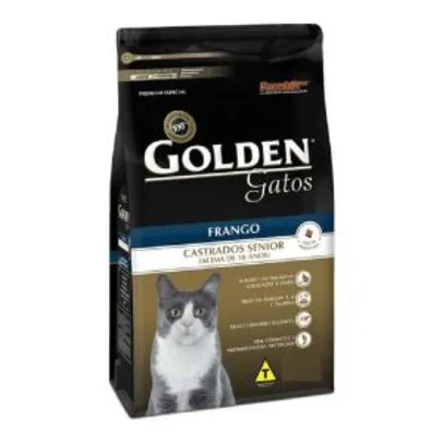 Ração Golden gatos castrados sênior frango 10,1kg | R$ 110