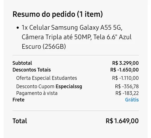 Imagem na descrição da promoção