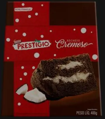 Panetone Chocolate Recheio Coco Nestlé Prestígio Caixa 400g