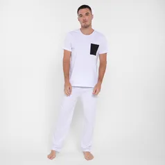 Pijama Longo Volare Bolso Masculino