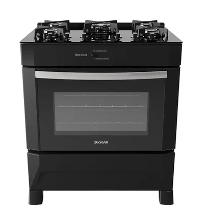 Fogão de Piso Suggar Best Cook 5 Queimadores Preto Bivolt FGV501PT