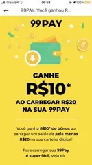 [Selecionados] Ganhe R$10 ao recarregar R$20 na carteira