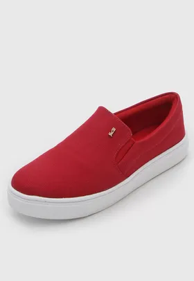 Sapato Slip On Santa Lolla Logo Vermelho Feminino