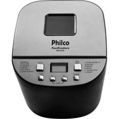 [Voltou- Sou BArato] Panificadora Philco Eletronic 12 Programas Preta - 110 volts por R$ 165