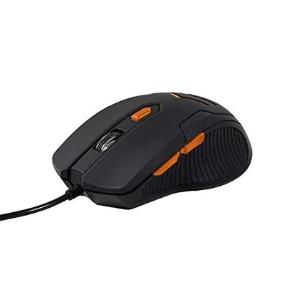 [Prime] Mouse Gamer Multilaser 3200DPI 6 Botões Preto/Laranja com Mouse Pad - MO274