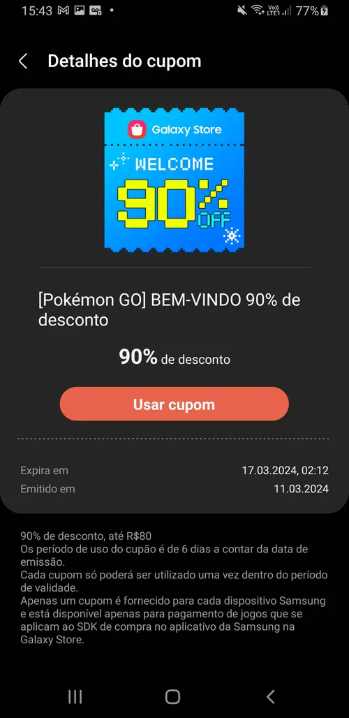 Imagem na descrição da promoção