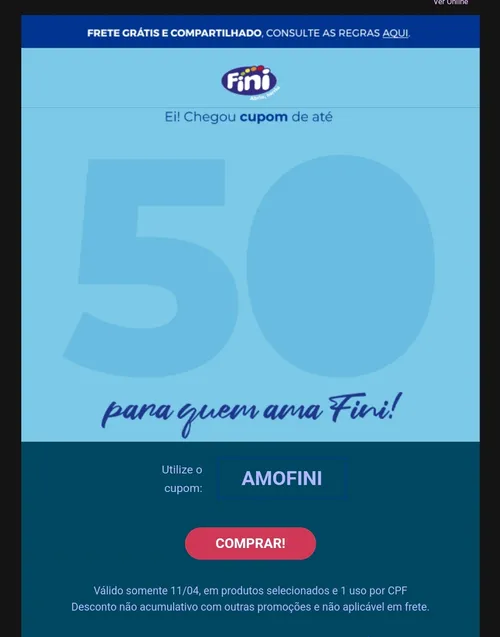 Imagem na descrição da promoção