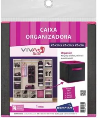 [PRIME] Caixa Organizadora em TNT Bemfixa 26x26x26 cm | R$8