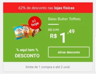 [Lojas Americanas/Loja Física/APP] Balas Butter Toffees