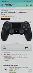 Controle Dualshock 4 - PlayStation 4 - Preto | R$223