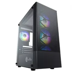 Gabinete Gamer Ninja Hive, Mid Tower, Vidro Temperado, Sem Fonte, Com 3 Fans, Gamer Ninja Hive